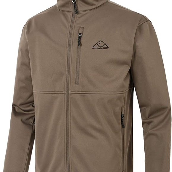 TBMPOY Men's Softshell Windproof Jacket Fleece-Lined Water Resistant Coat [2XL] - Picture 1 of 10